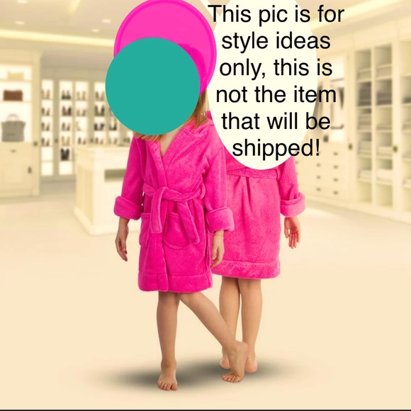 Exhilaration bathrobe, girls size m/m 7/8, pink, great condition, so soft! - Picture 6 of 9